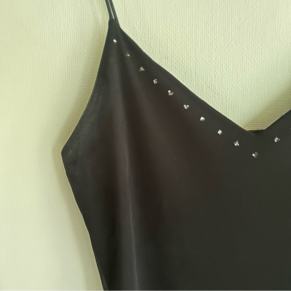 Y2K BYER TOO! Asymmetric Sparkly Midi Slip Dress Whimsigoth Fairy Grunge Sz L - Picture 4 of 15